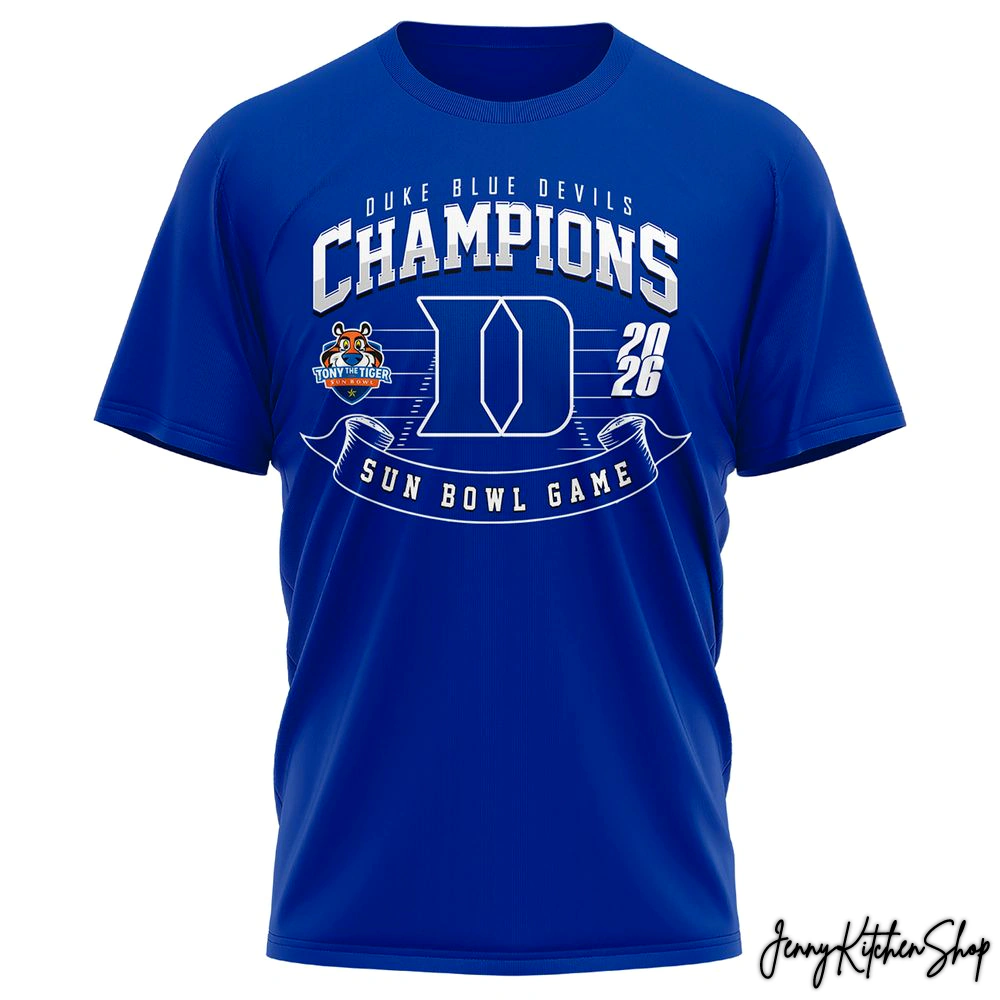 Duke Blue Devils Sun Bowl 2026 Champions Collection Shirt Hoodie