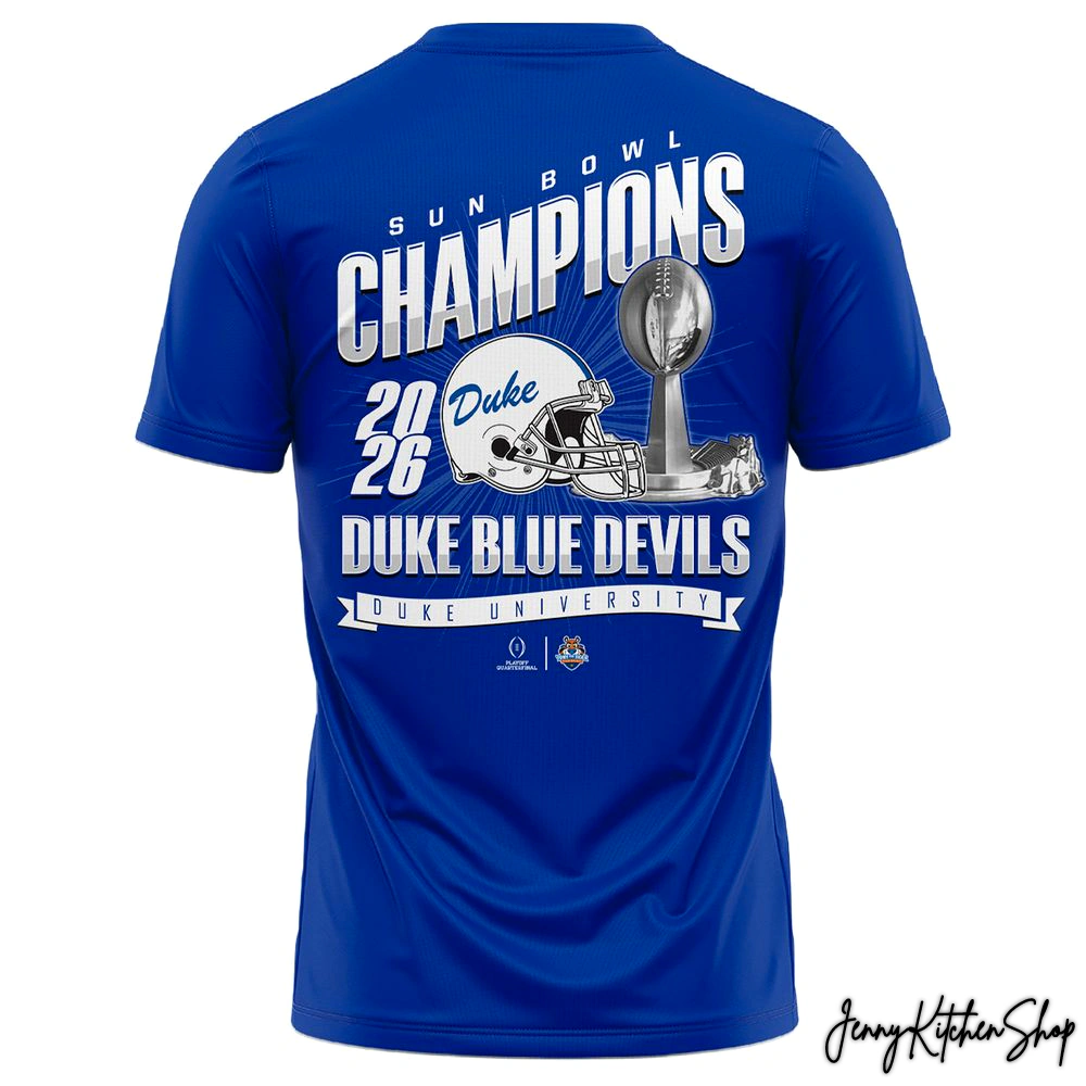 Duke Blue Devils Sun Bowl 2026 Champions Collection Shirt Hoodie