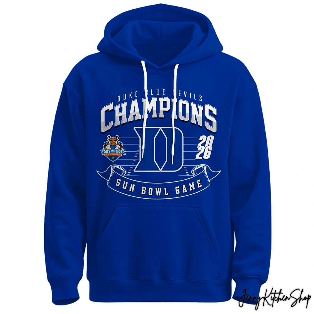 Duke Blue Devils Sun Bowl 2026 Champions Collection Shirt Hoodie