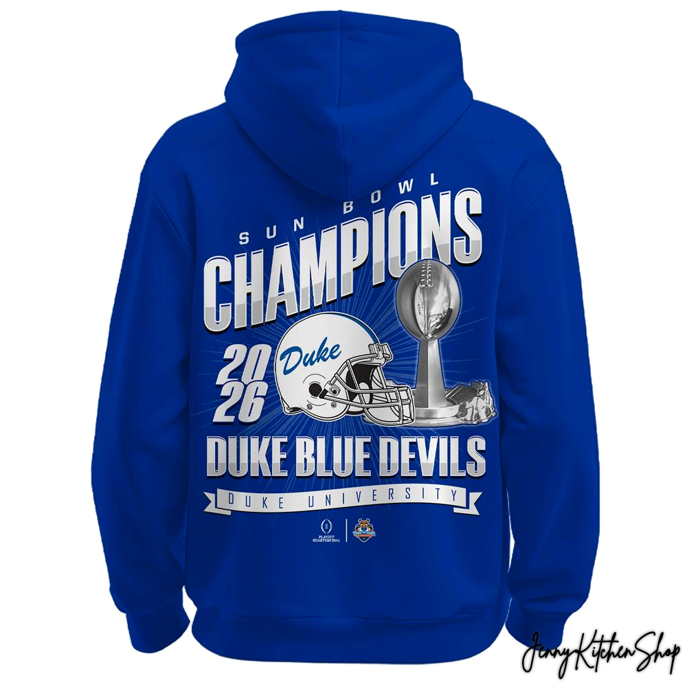 Duke Blue Devils Sun Bowl 2026 Champions Collection Shirt Hoodie
