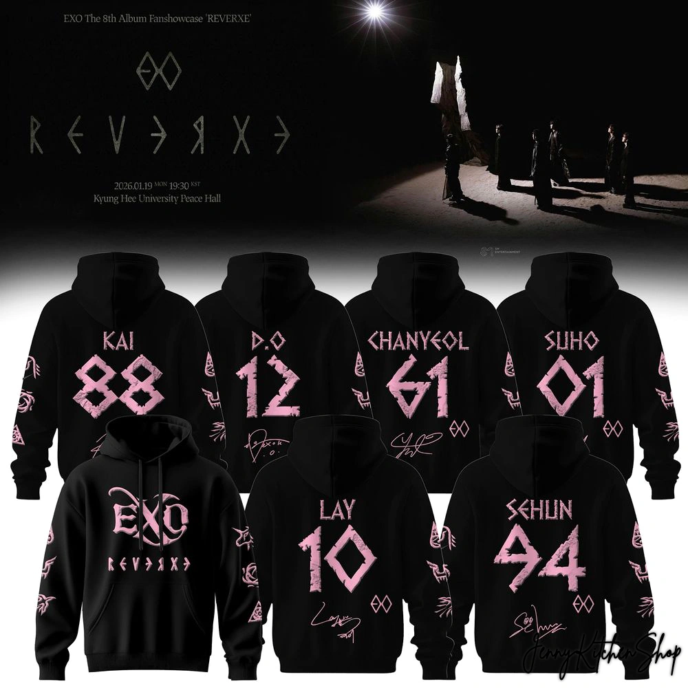 EXO Comeback 2026 The 8th Album Reverxe Hoodie