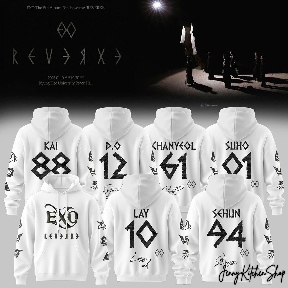 EXO Comeback 2026 The 8th Album Reverxe Hoodie