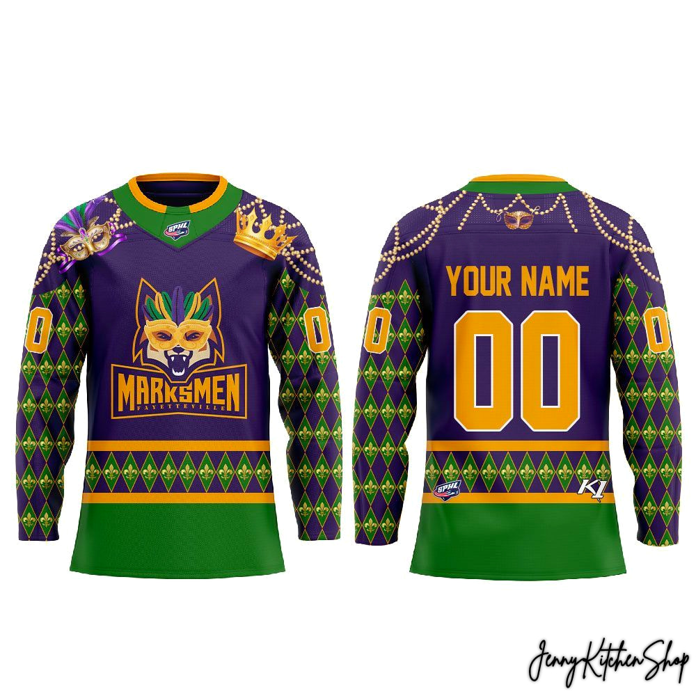 Fayetteville Marksmen Mardi Gras Auction 2026 Hockey Jersey