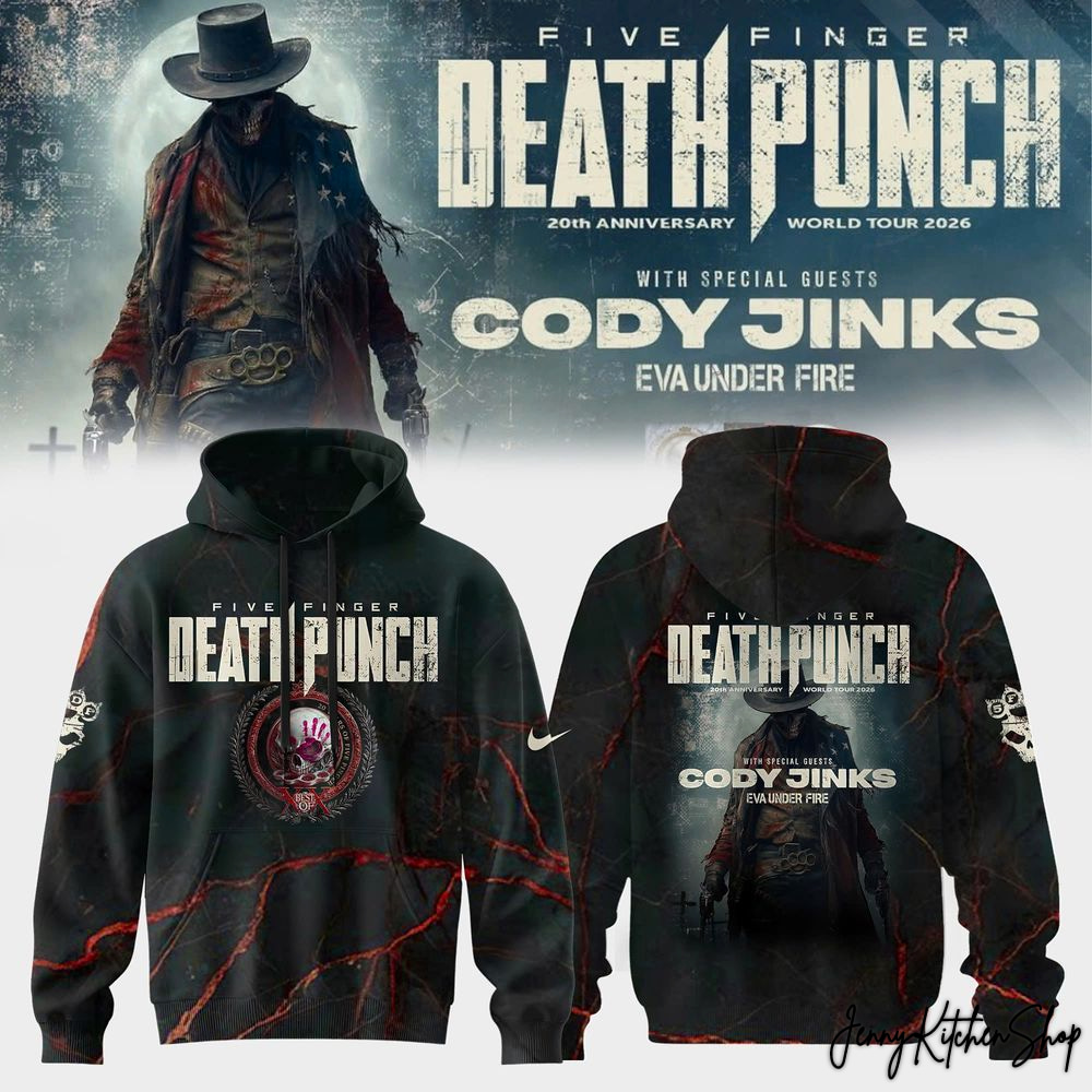Five Finger Death Punch 20th Anniversary 2026 World Tour Hoodie