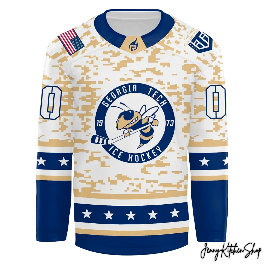 Georgia Tech 2026 Military Appreciation Camo Hockey Jersey