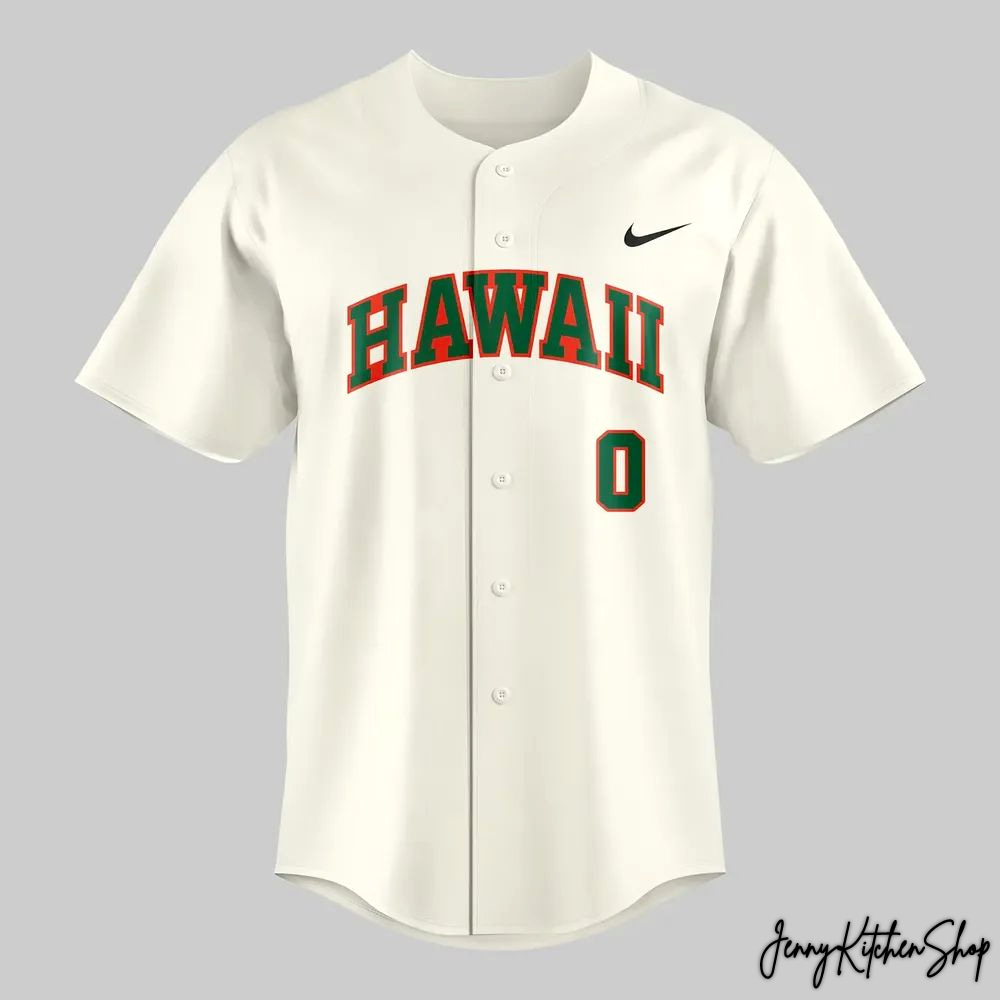 Hawaii Rainbow 2026 Custom Baseball Jersey
