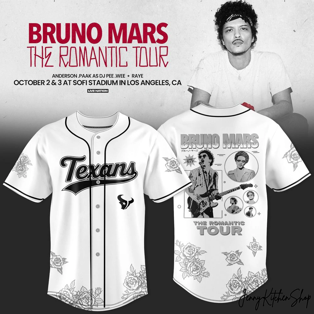 Houston Texans x Bruno Mars 2026 Romaric Tour Jersey