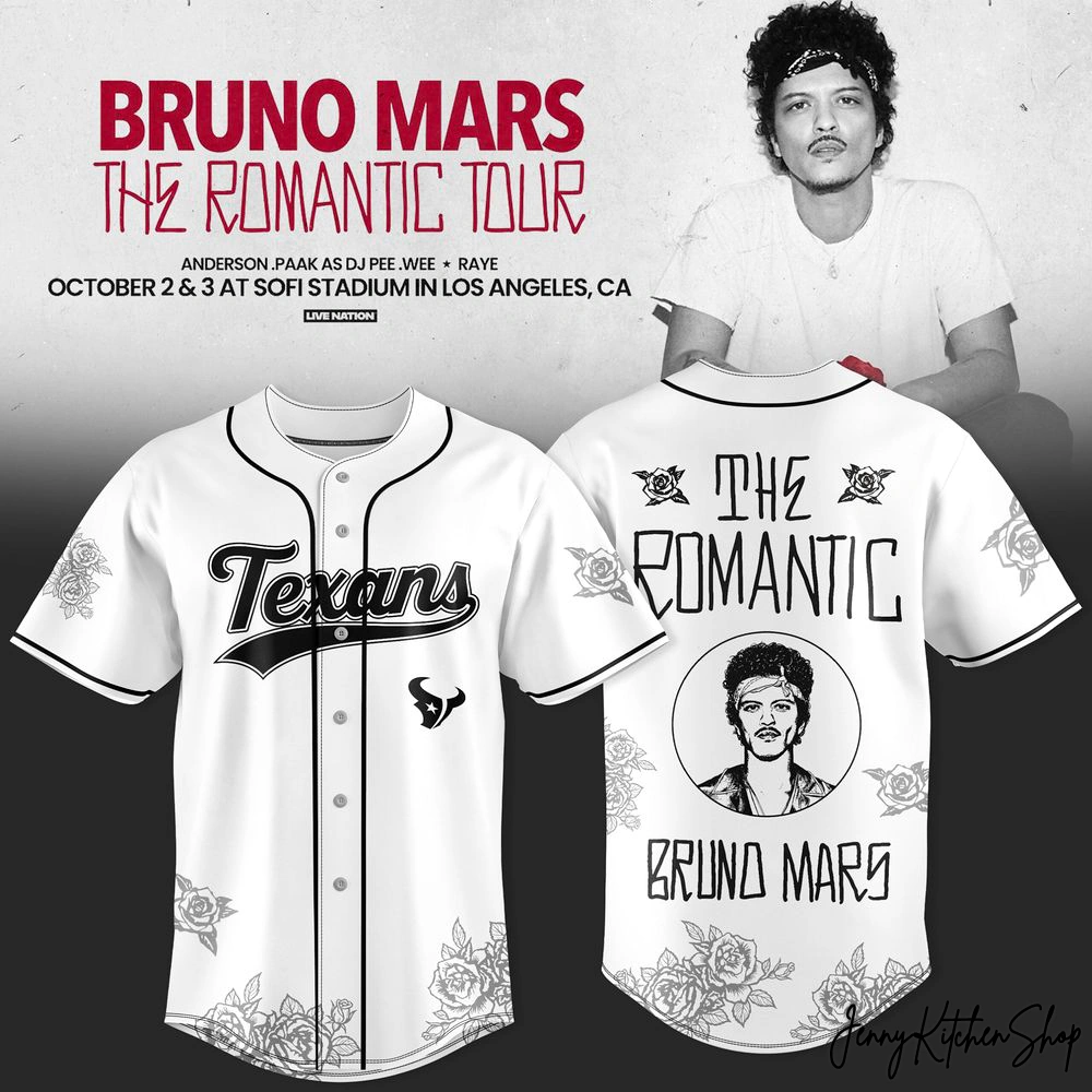 Houston Texans x Bruno Mars 2026 Romaric Tour Jersey