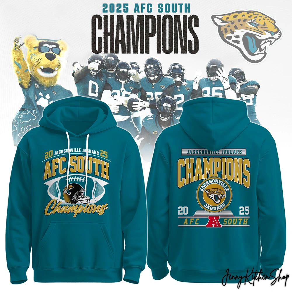 Jacksonville Jaguars 2025 AFC South Champions Collection Shirt, Hoodie