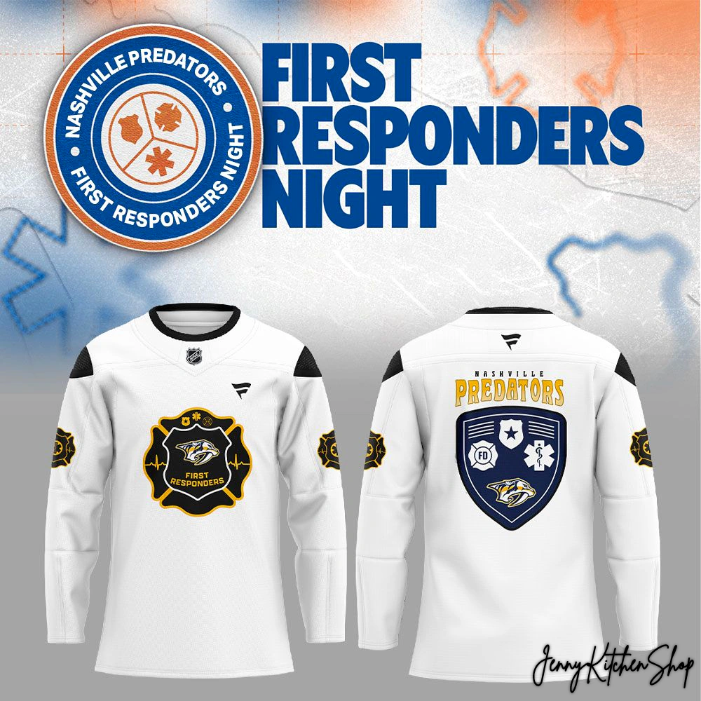 Nashville Predators 2026 First Responders Night Hockey Hockey Jersey