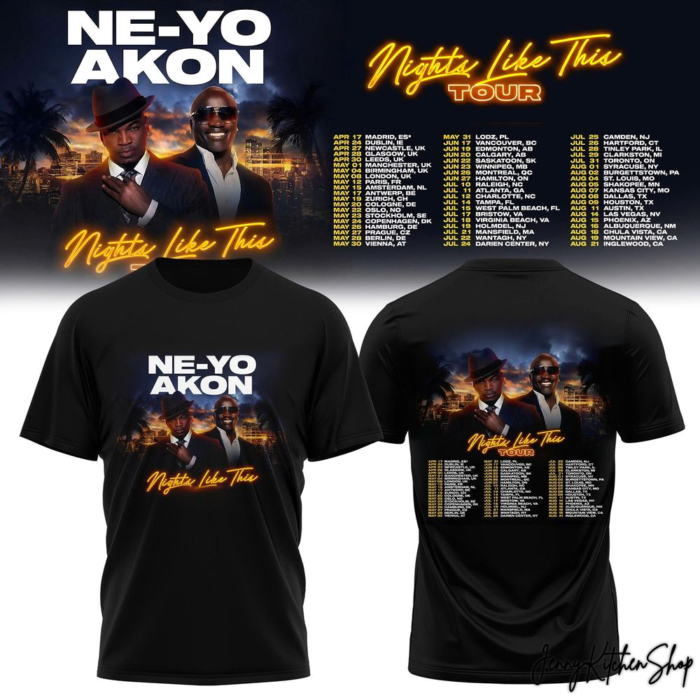 Ne-Yo Akon 2026 Night Like This Tour Limited Hoodie