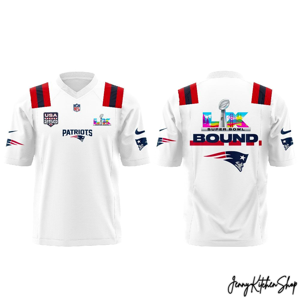 New England Patriots 250 USA LIX Super Bowl Special Football Jersey