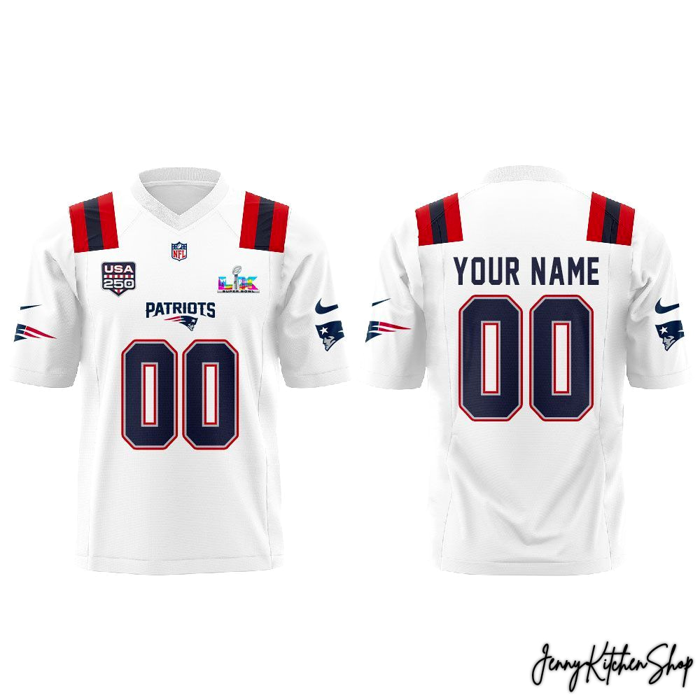 New England Patriots 250 USA LIX Super Bowl Special Football Jersey