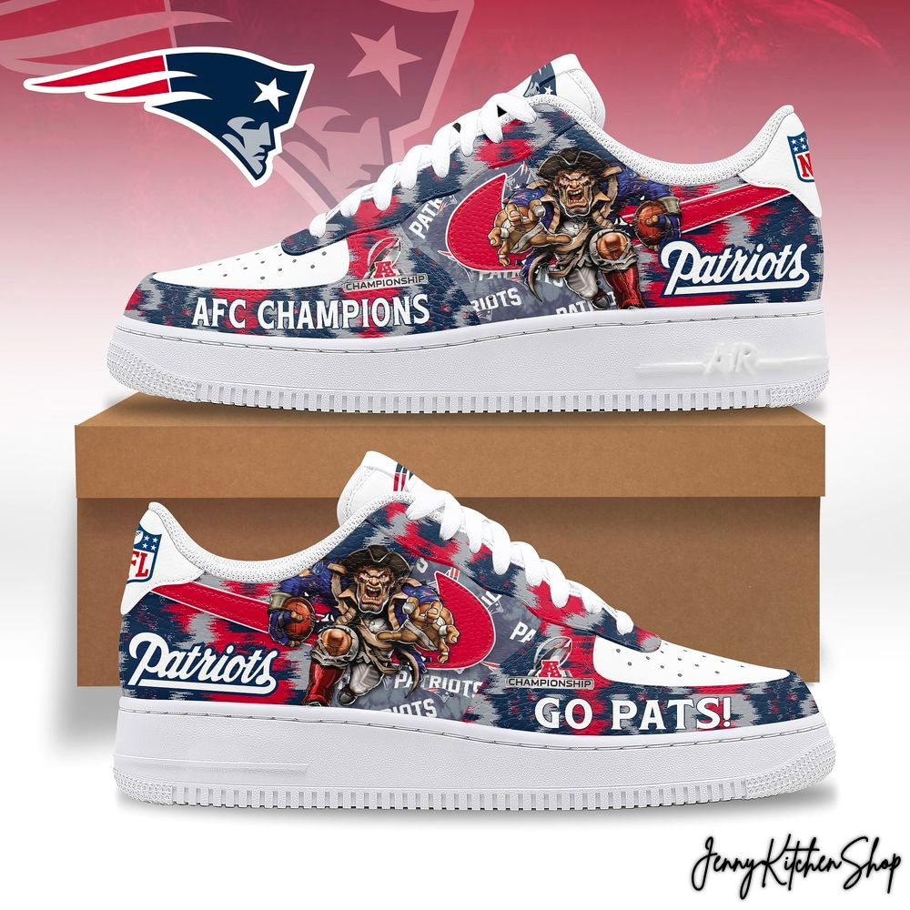 New England Patriots Go Pats AFC Champions Shoes
