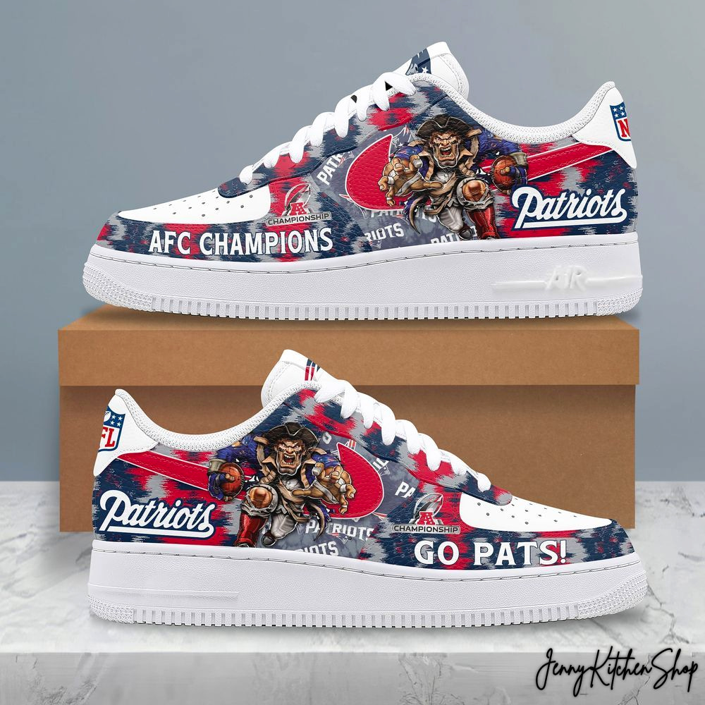 New England Patriots Go Pats AFC Champions Shoes