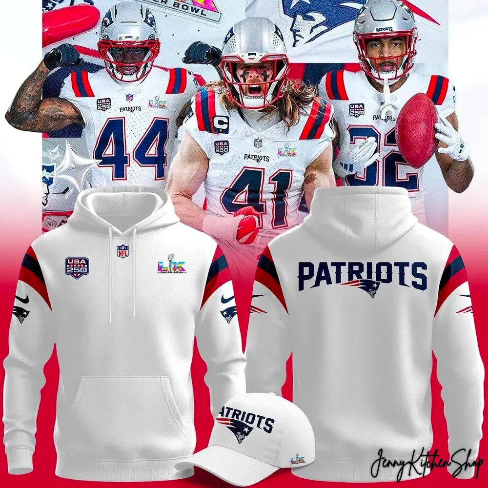 New England Patriots Super Bowl Hoodie 2026