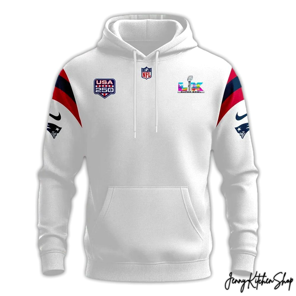 New England Patriots Super Bowl Hoodie 2026