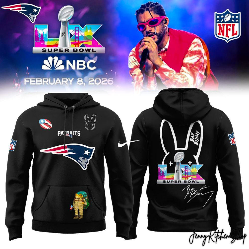 New England Patriots x Bad Bunny Super Bowl 2026 Collection Hoodie