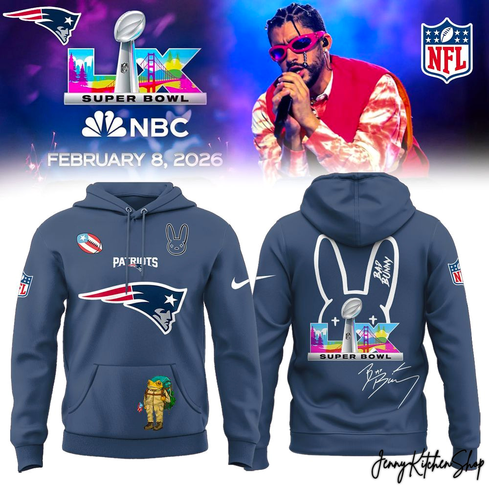 New England Patriots x Bad Bunny Super Bowl 2026 Collection Hoodie