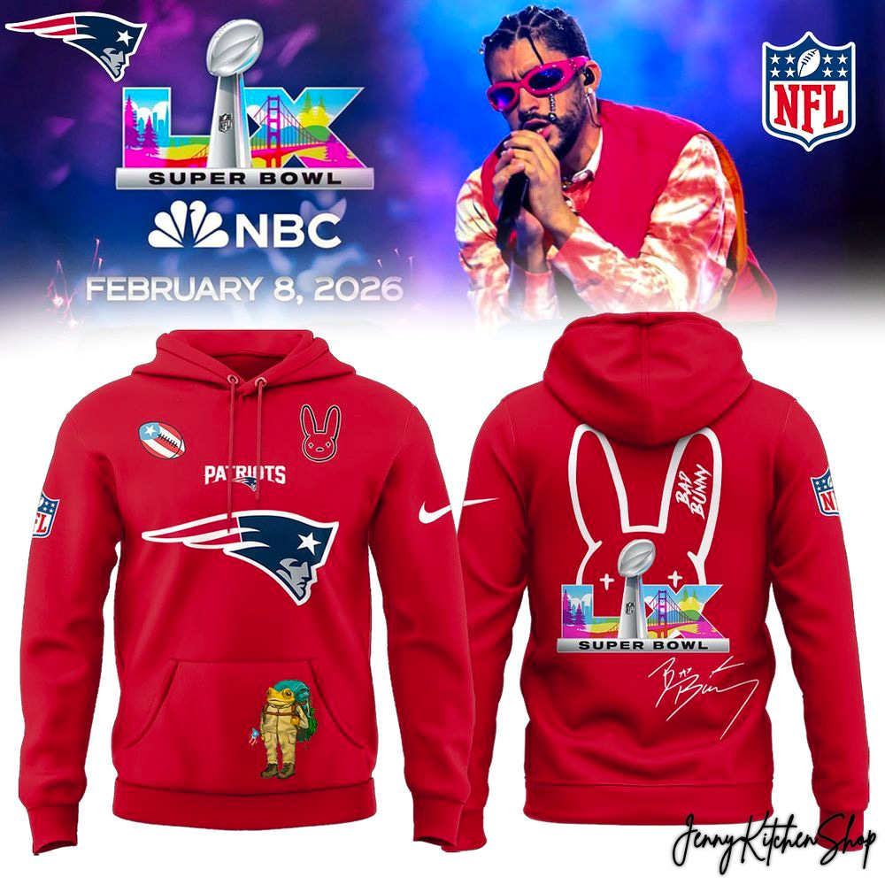 New England Patriots x Bad Bunny Super Bowl 2026 Collection Hoodie