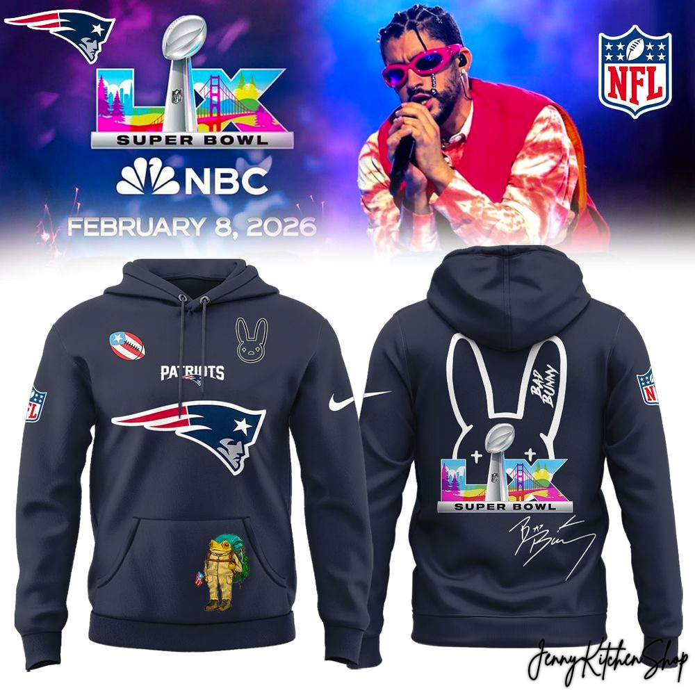 New England Patriots x Bad Bunny Super Bowl 2026 Collection Hoodie