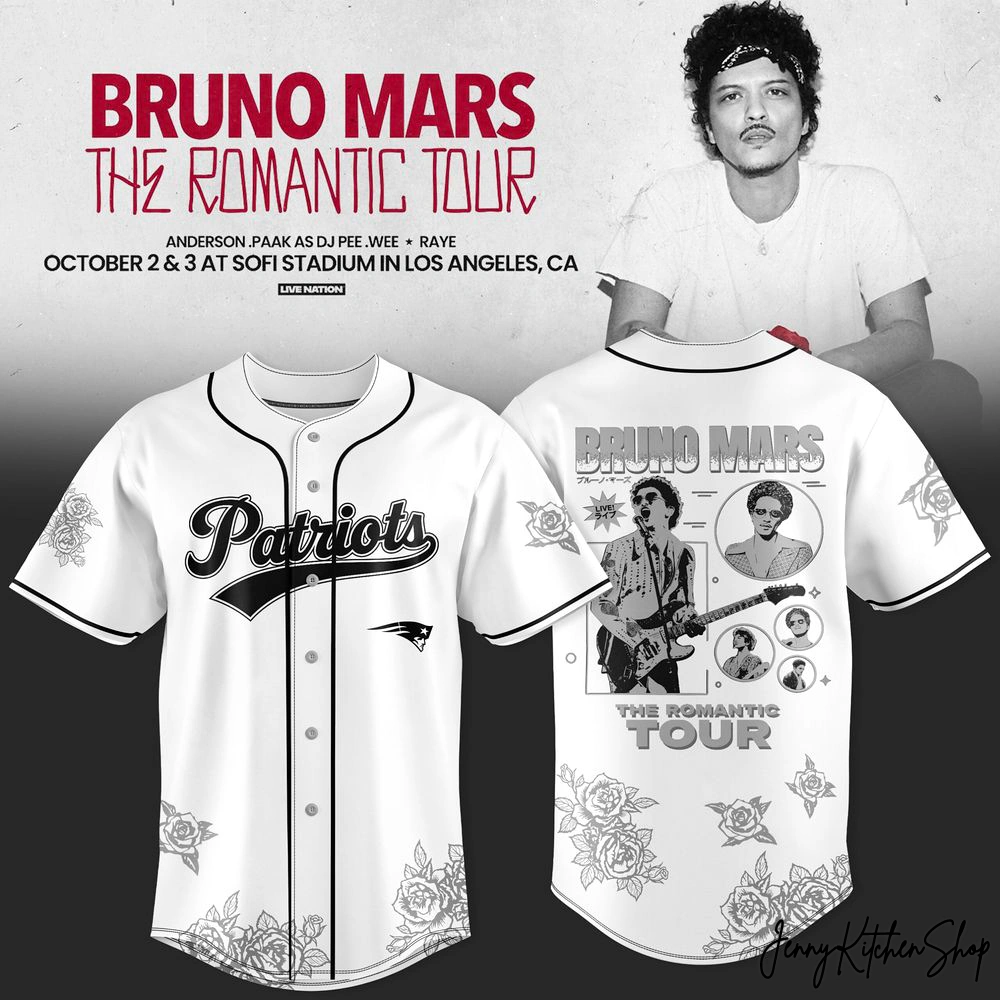 New England Patriots x Bruno Mars 2026 Romaric Tour Jersey