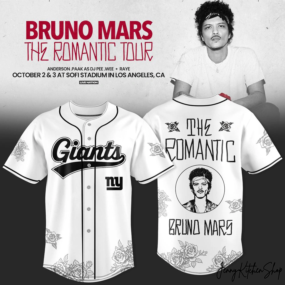 New York Giants x Bruno Mars 2026 Romaric Tour Jersey