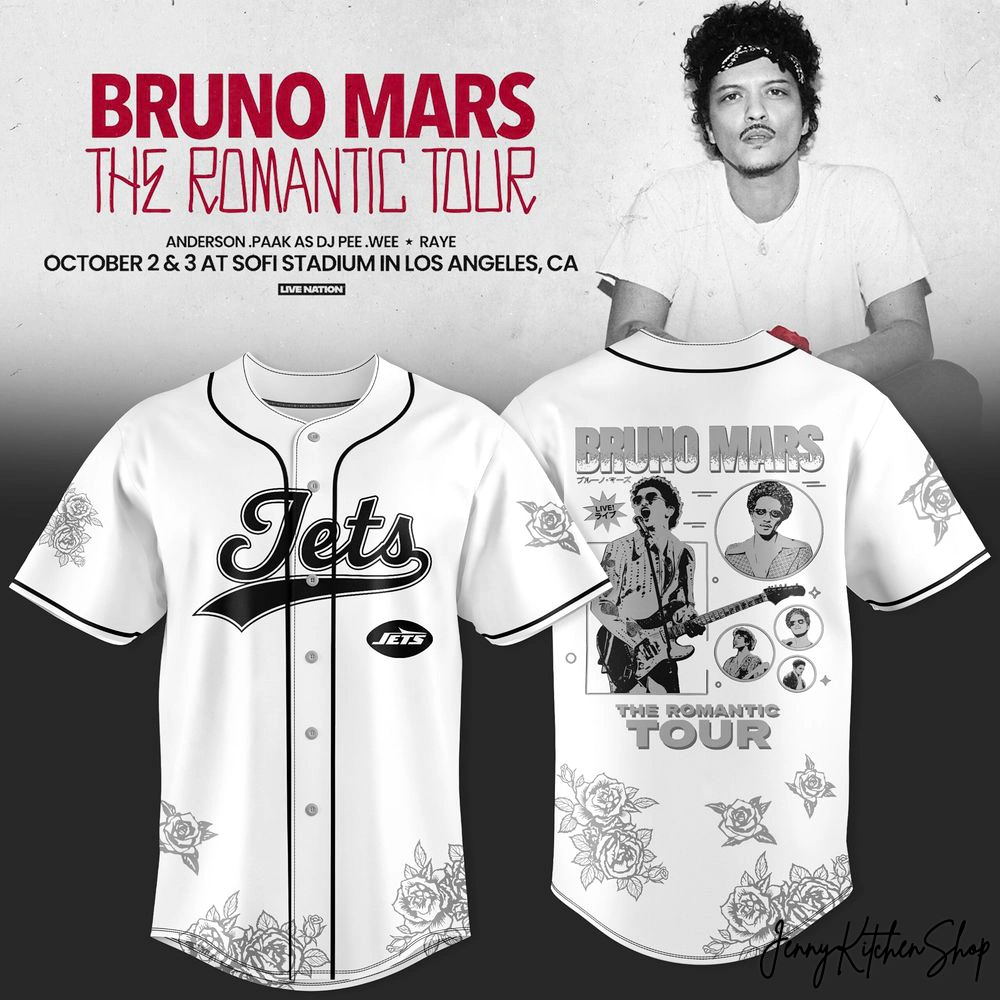 New York Jets x Bruno Mars 2026 Romaric Tour Jersey