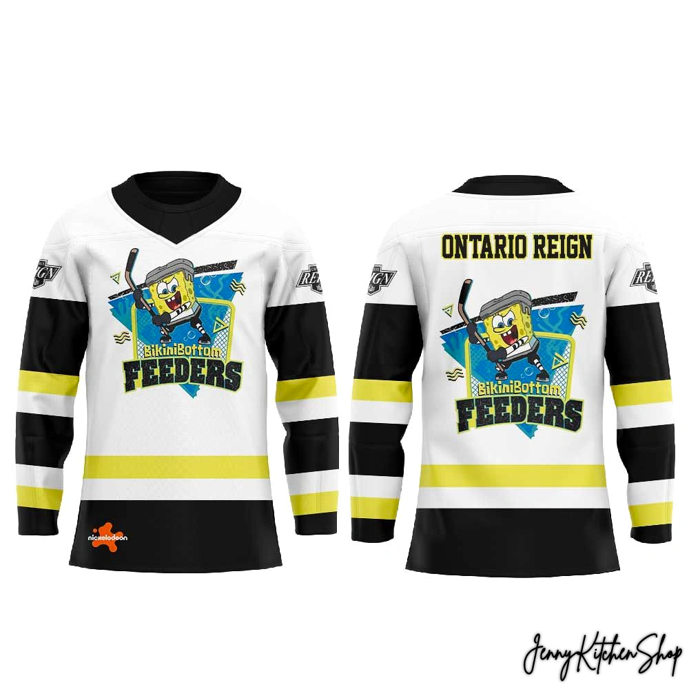 Ontario Reign x SpongeBob SquarePants 2026 Special Hockey Jersey