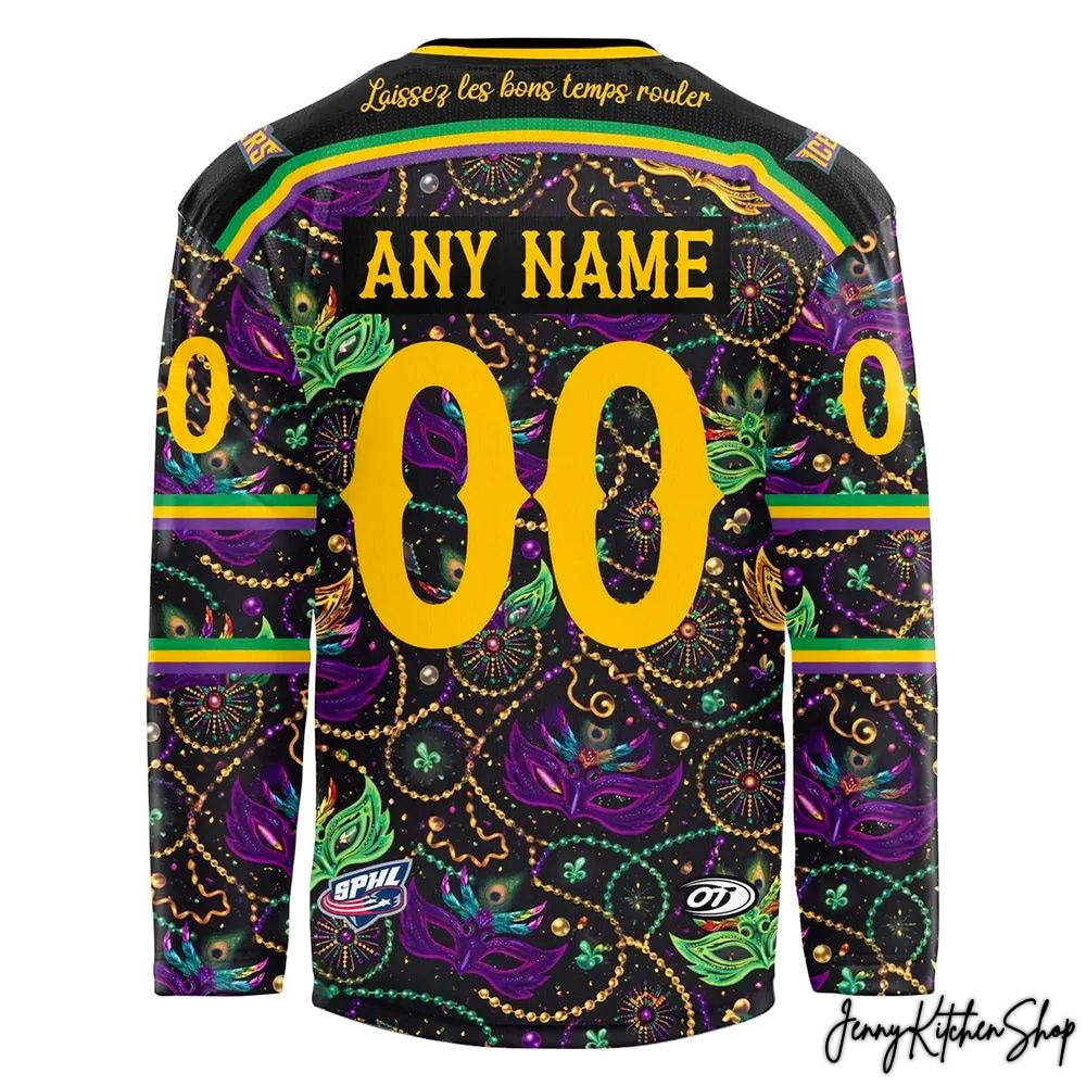 Pensacola Ice Flyers Mardi Gras Night Hockey Jersey