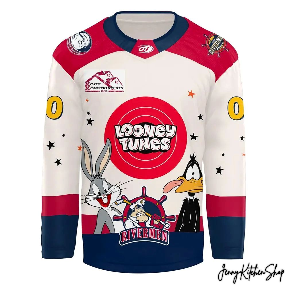 Peoria Rivermen Looney Tunes 2026 Limited Hockey Jersey
