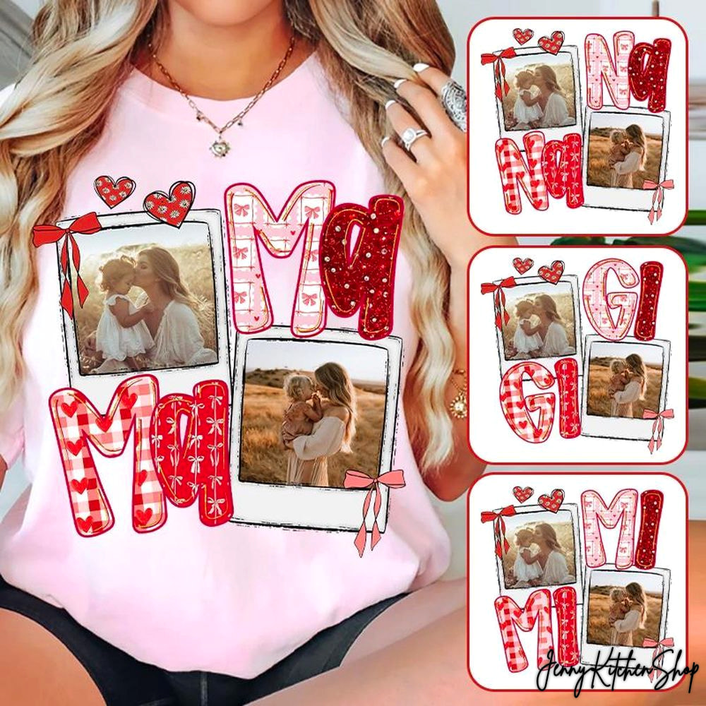 Preppy Mama Valentine Glitter Custom Shirt