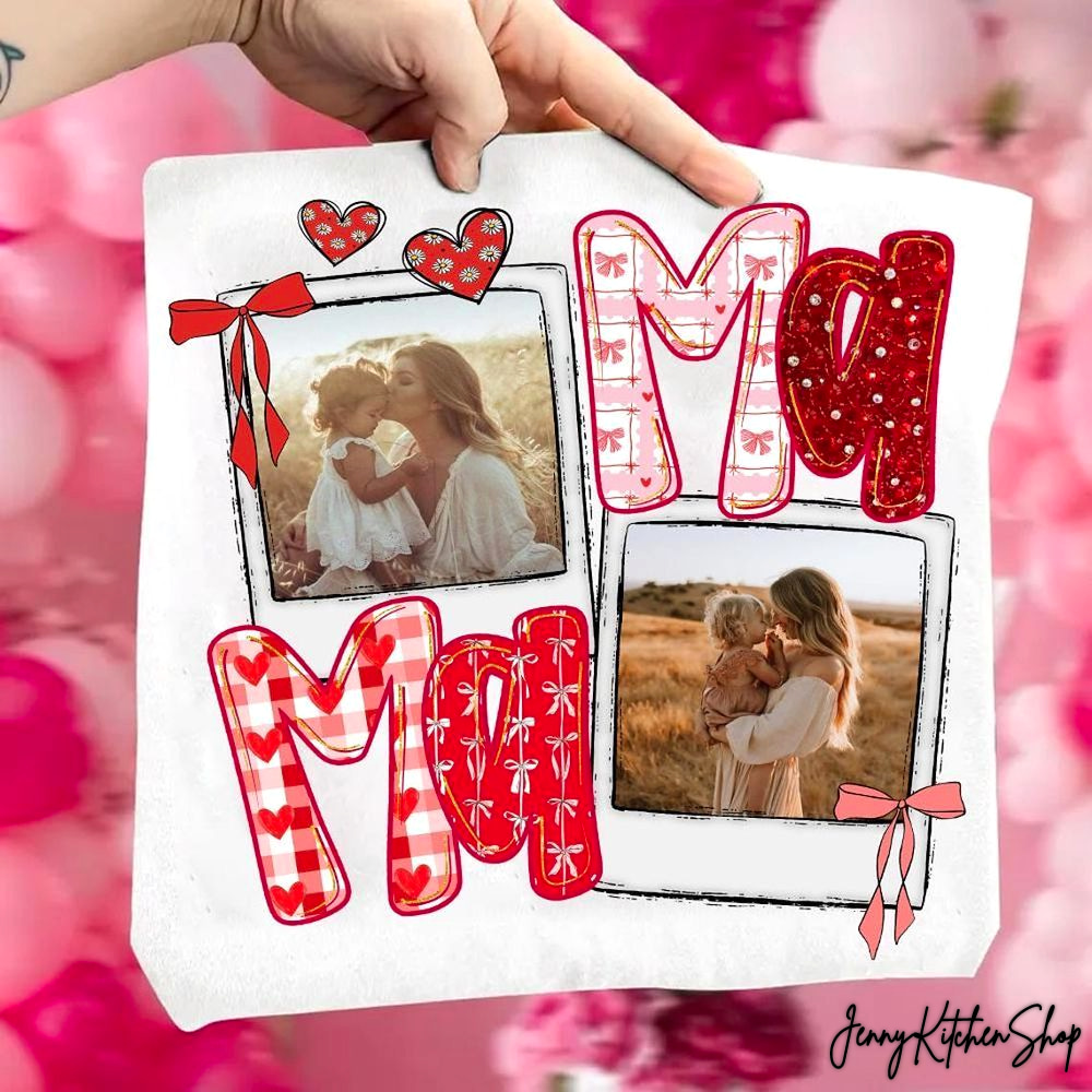 Preppy Mama Valentine Glitter Custom Shirt