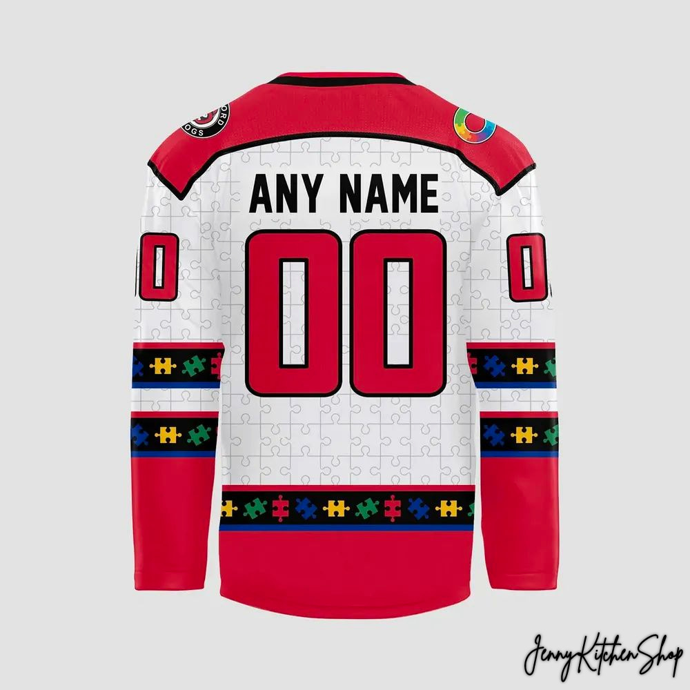 Rockford IceHogs Autism Awareness 2026 Special Hockey Jersey