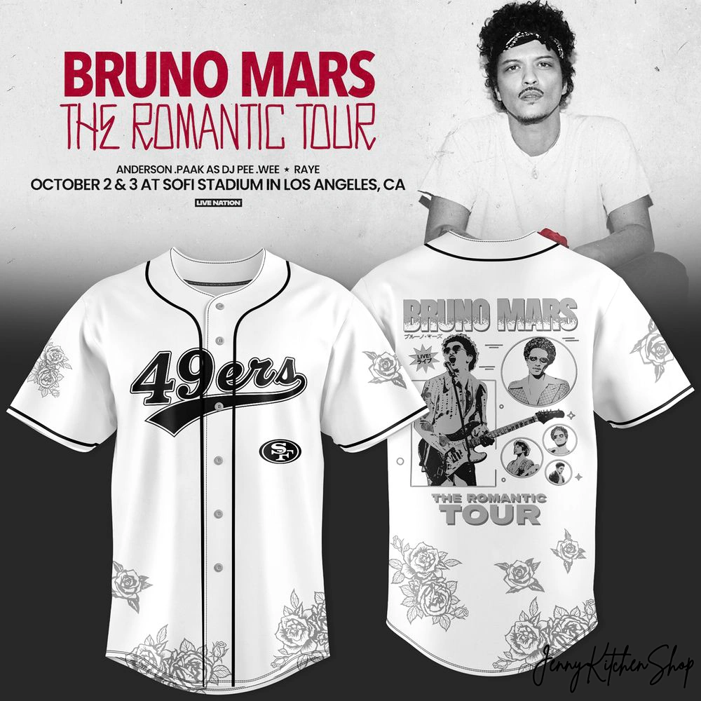 San Francisco 49ers x Bruno Mars 2026 Romaric Tour Jersey