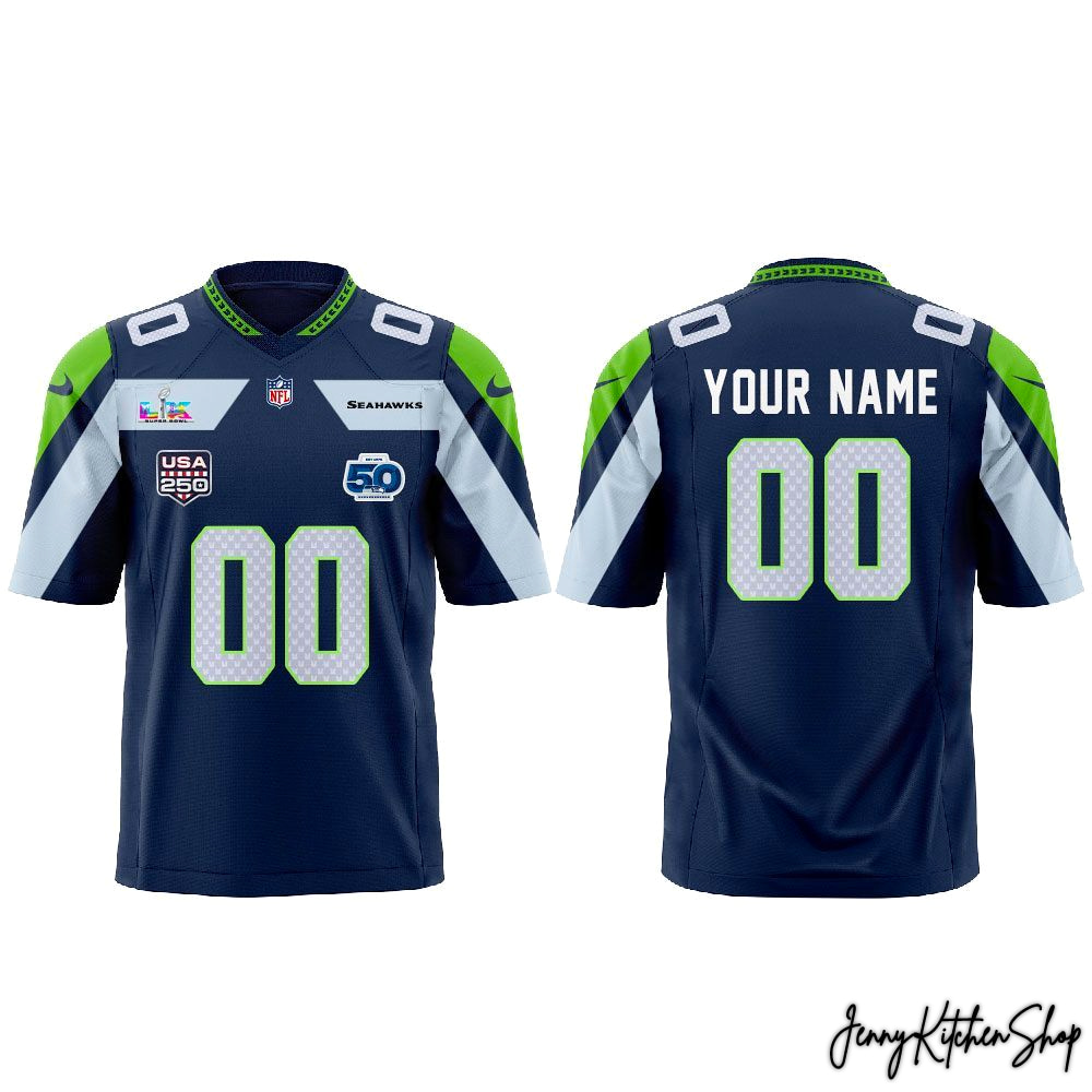 Seattle Seahawks USA 250 Super Bowl LX Football Jersey