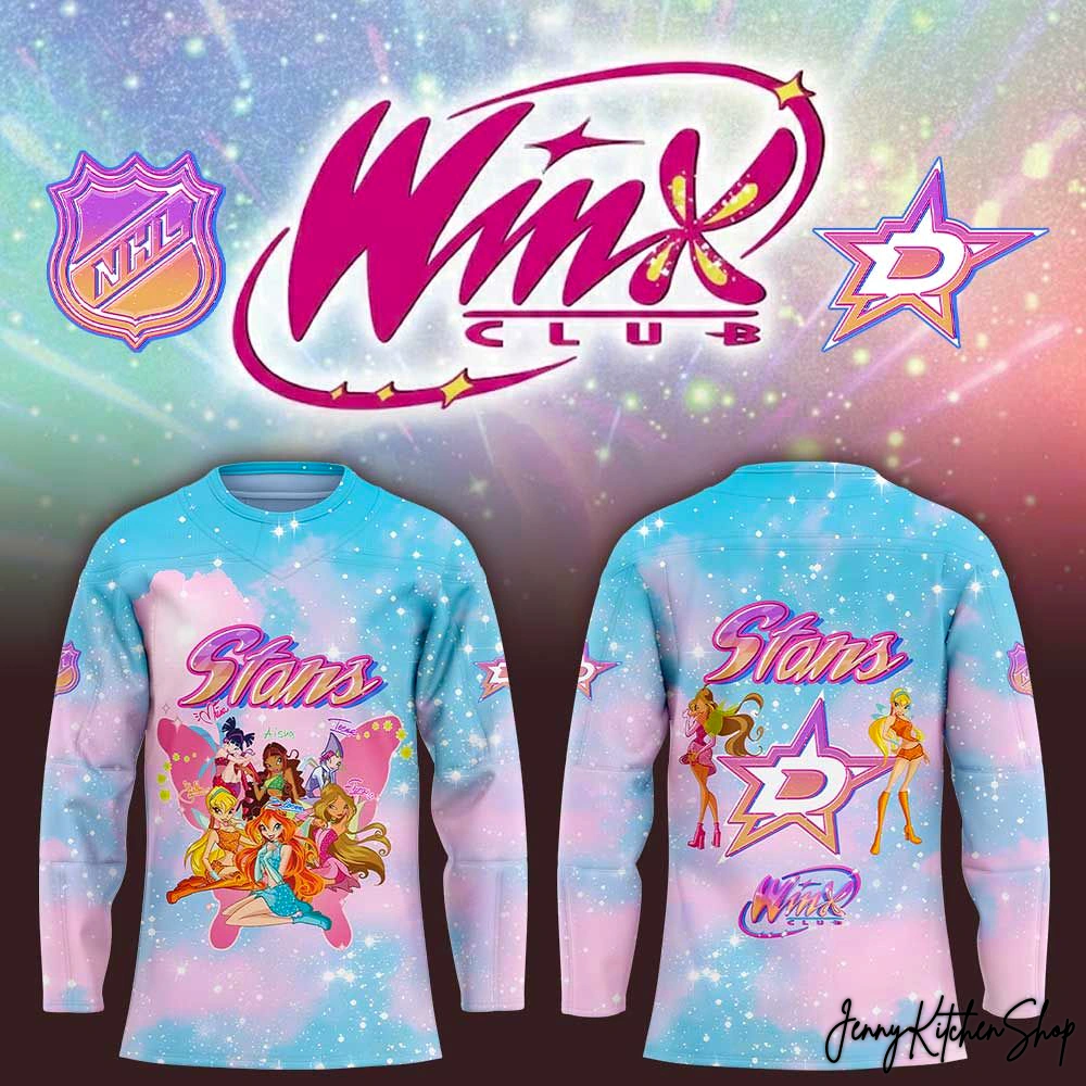 Winx Club x Dallas Star 2026 Beautiful Hockey Jersey