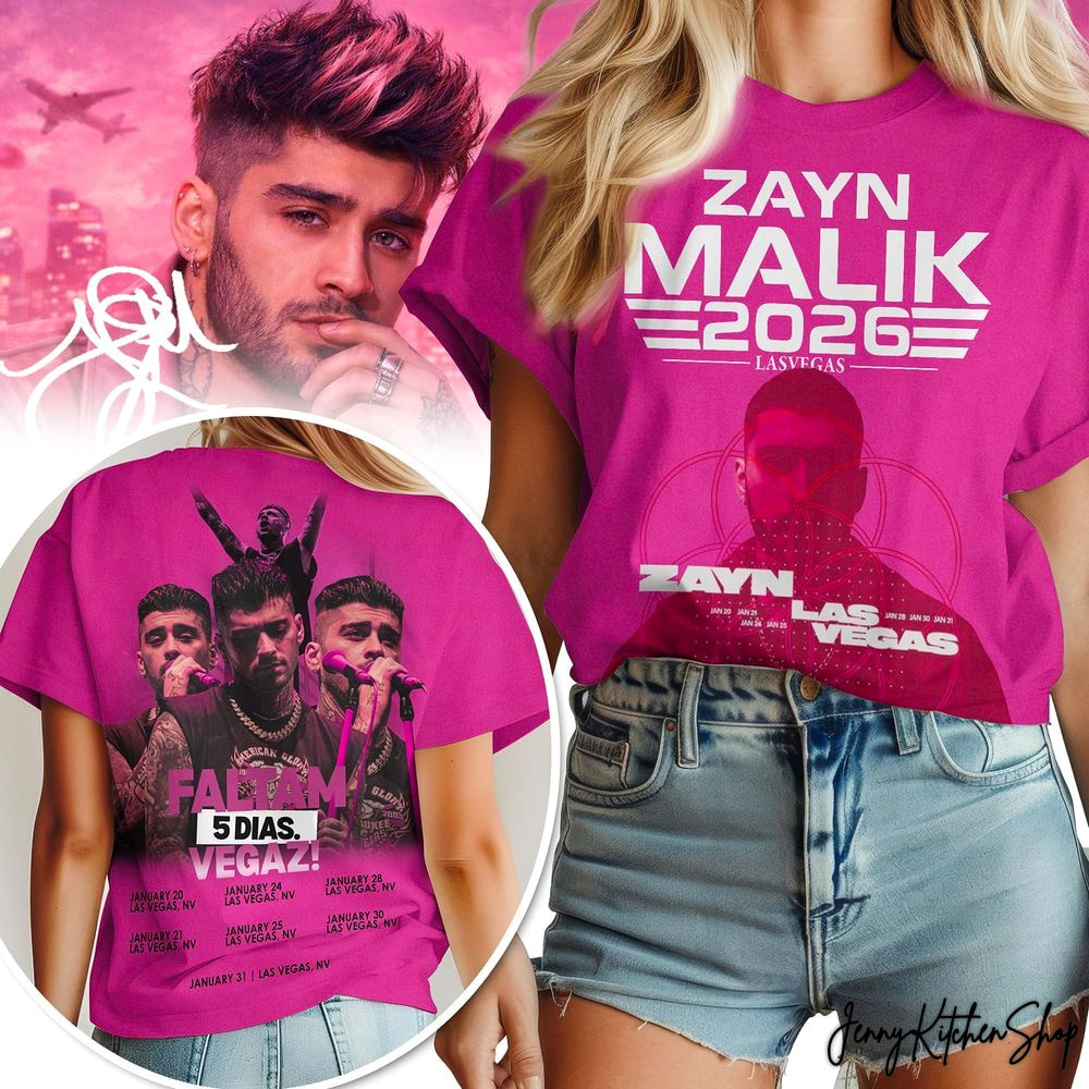 Zayn Malik 2026 Las Vegas Faltam 5 Dias Vegaz Shirt