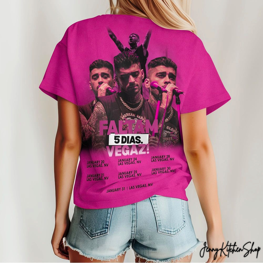 Zayn Malik 2026 Las Vegas Faltam 5 Dias Vegaz Shirt