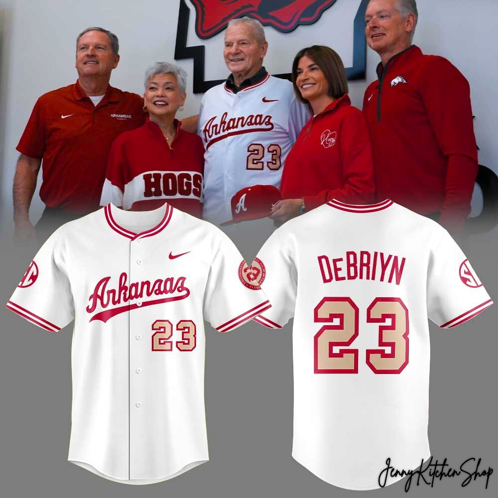 Arkansas Razorbacks DeBriyn Commemorative Edition Baseball Jersey