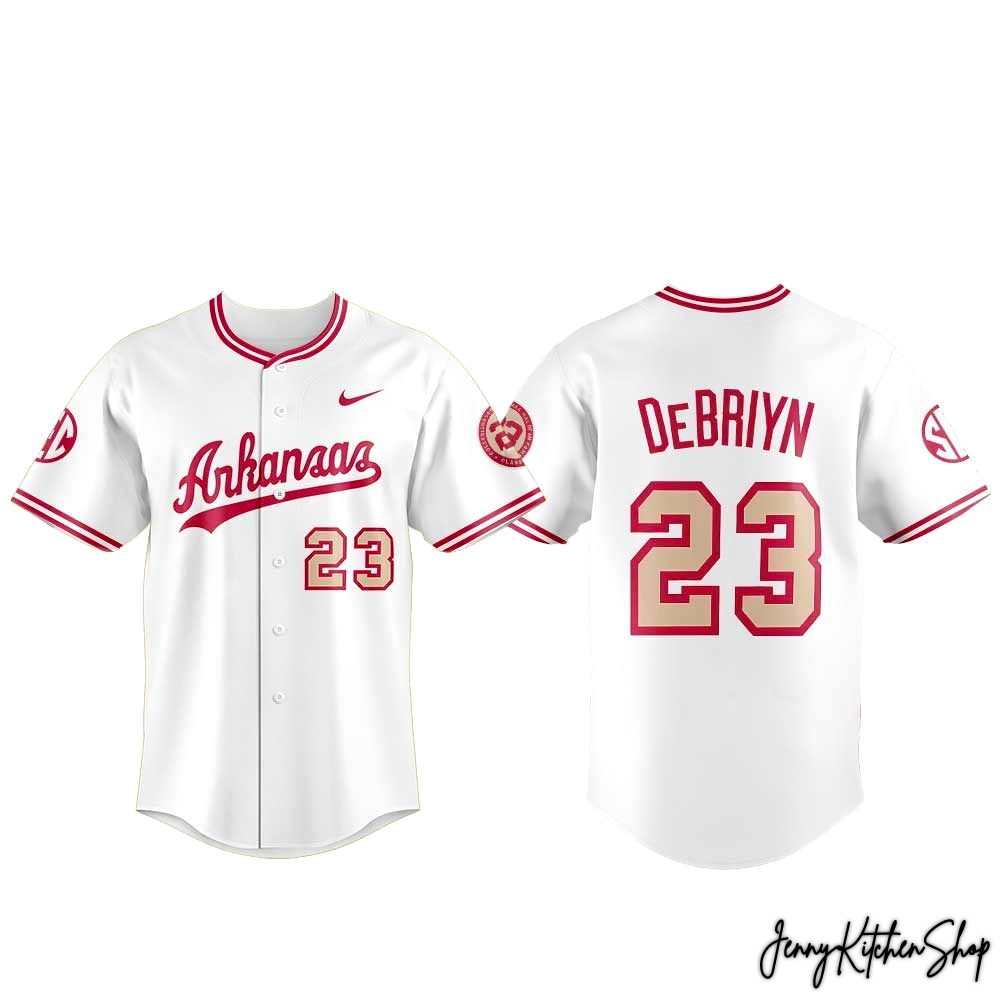 Arkansas Razorbacks DeBriyn Commemorative Edition Baseball Jersey