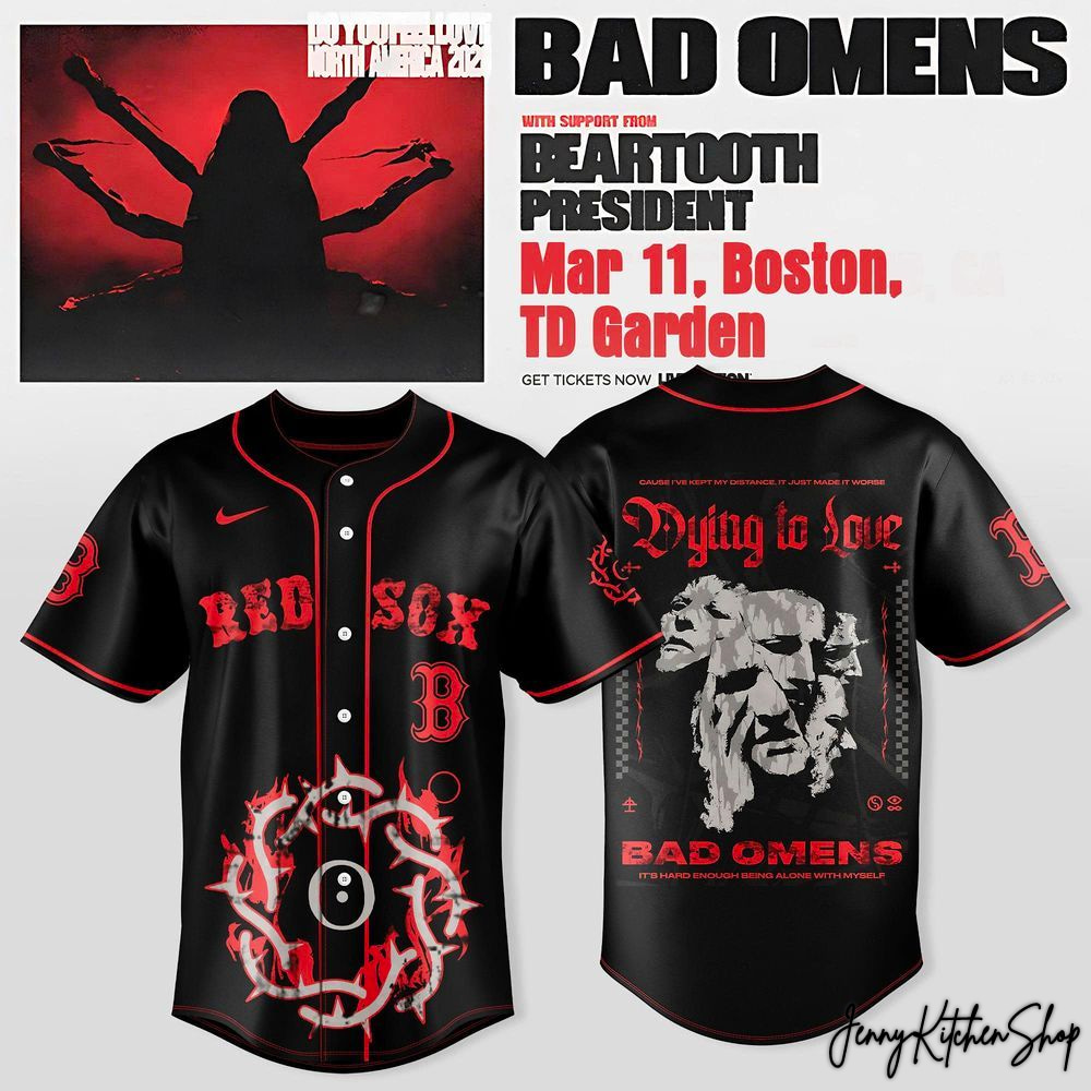 Boston Red Sox X Bad Omens Do You Feel Love North American Tour 2026 Jersey