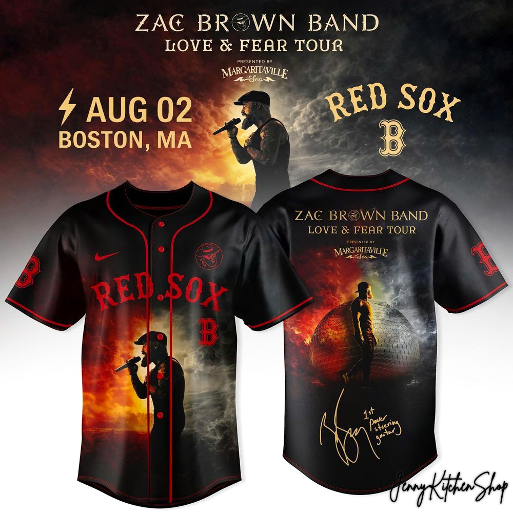 Boston Red Sox x Zac Brown Love & Fear Tour 2026 Jersey