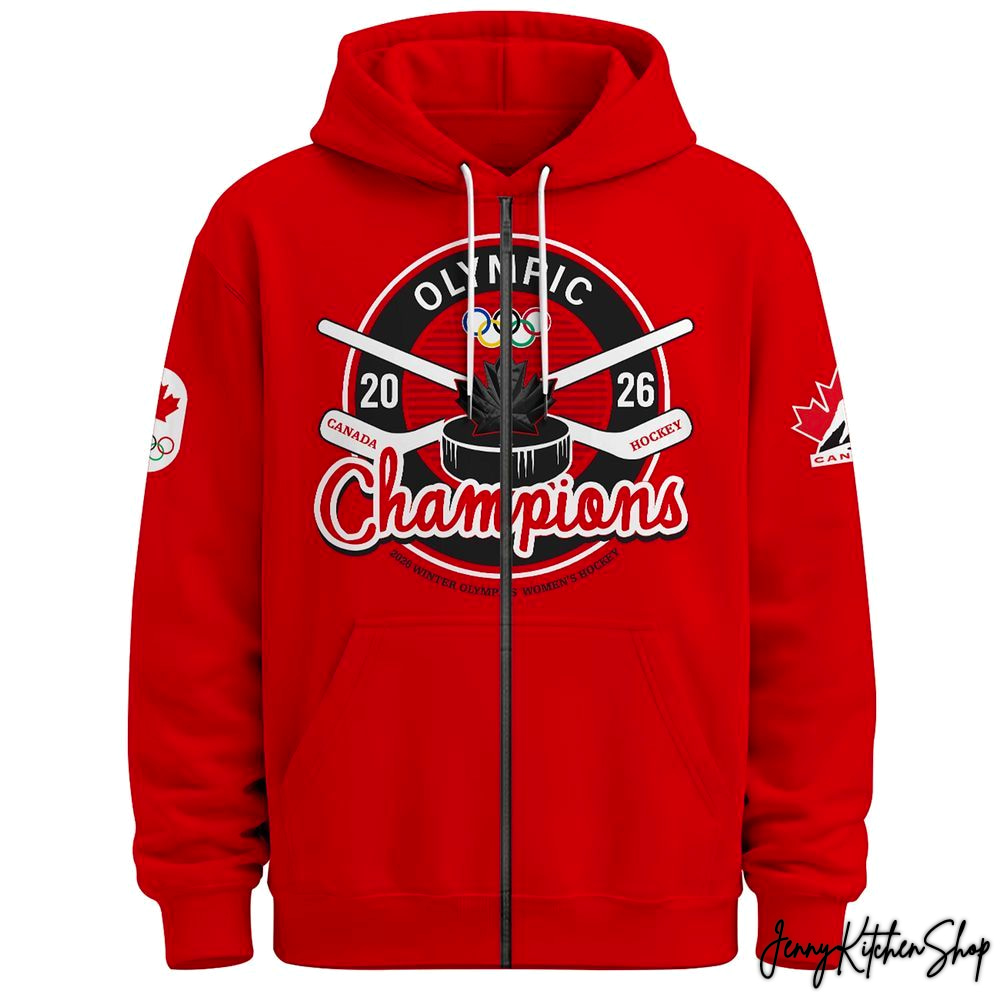 Canada Hockey Women Olympic Champions 2026 Hoodie