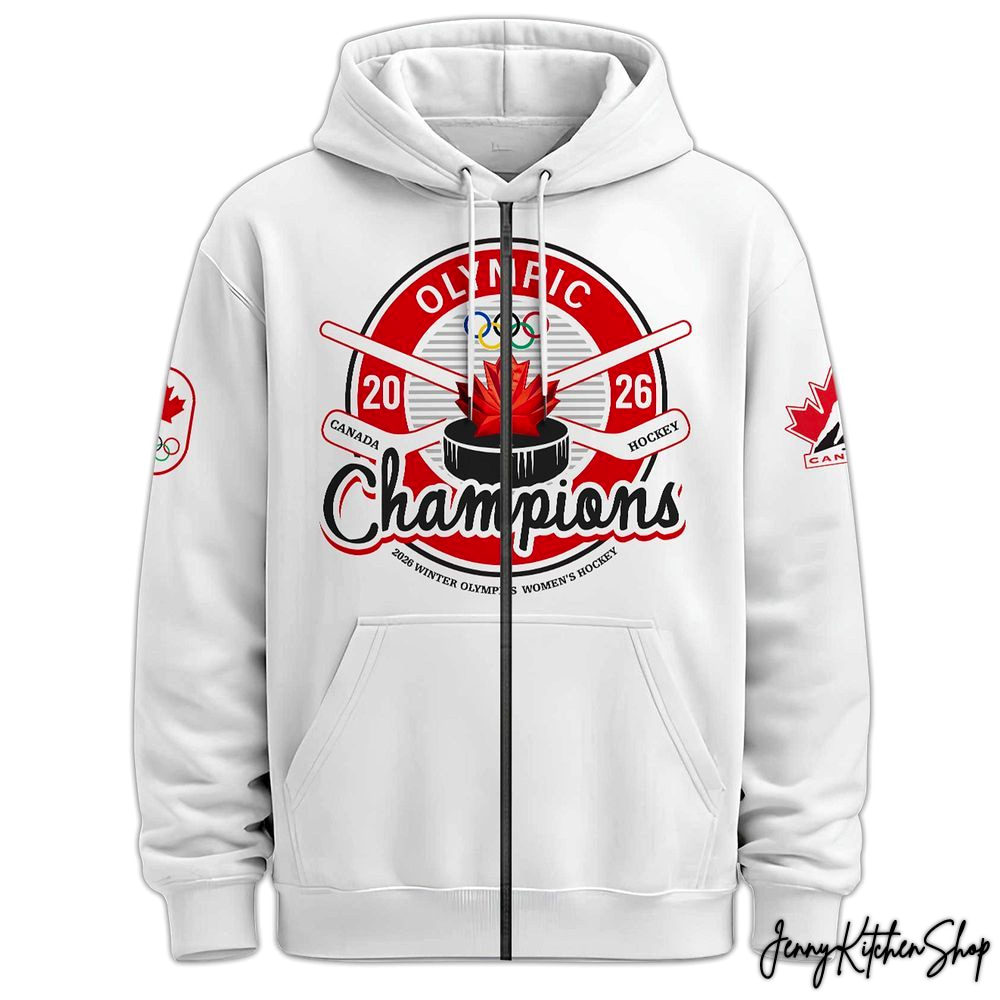Canada Hockey Women Olympic Champions 2026 Hoodie