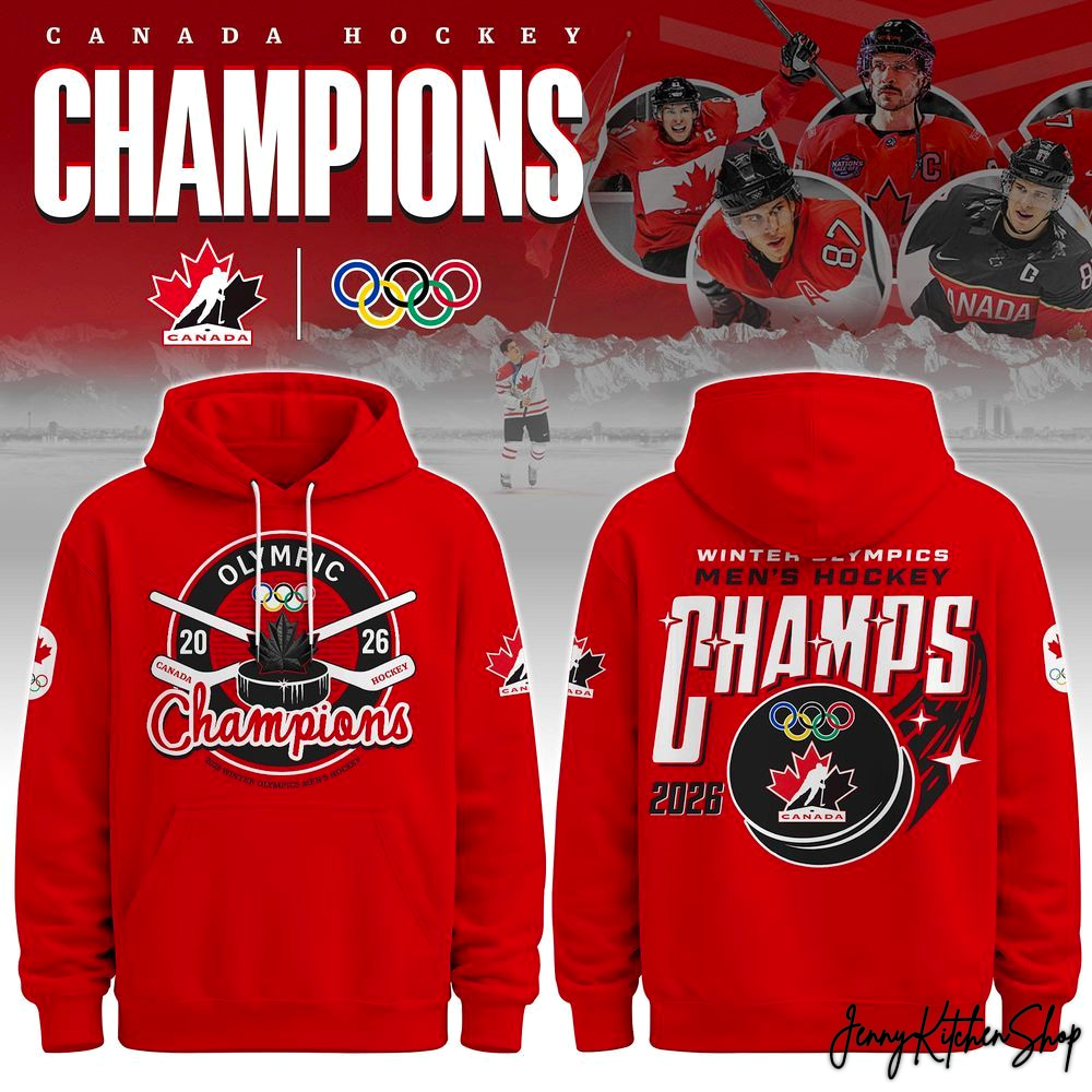 Canada Men Hockey 2026 Olympic Gold Champs Hoodie