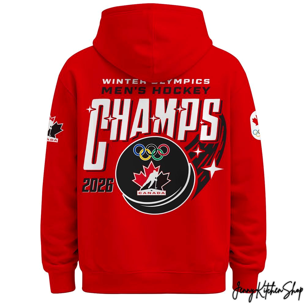 Canada Men Hockey 2026 Olympic Gold Champs Hoodie