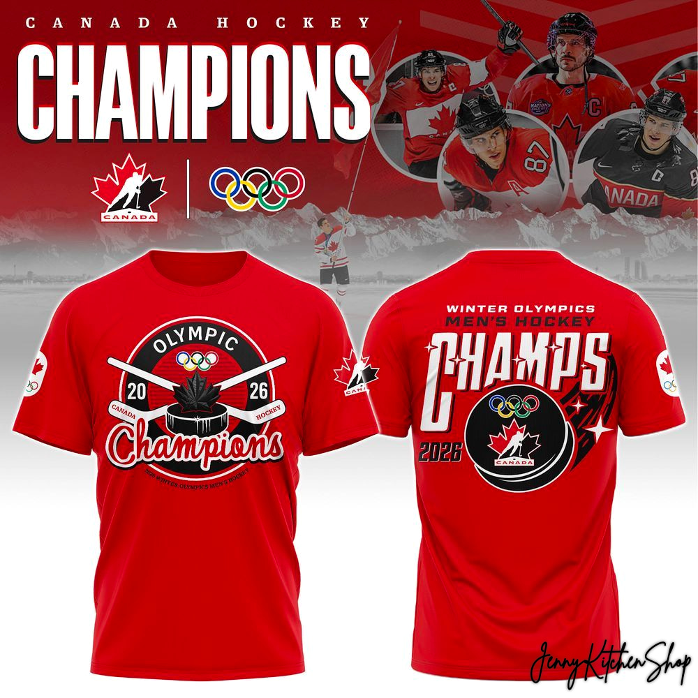 Canada Men Hockey 2026 Olympic Gold Champs T-Shirt