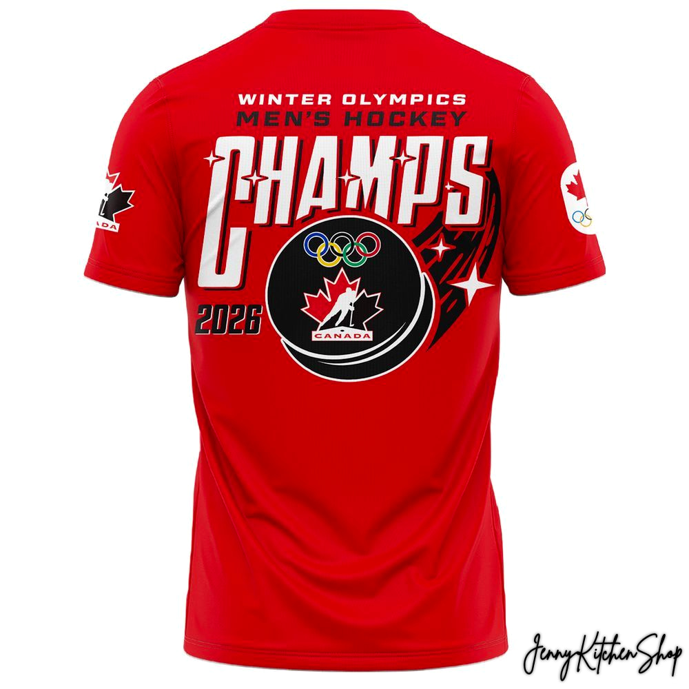 Canada Men Hockey 2026 Olympic Gold Champs T-Shirt