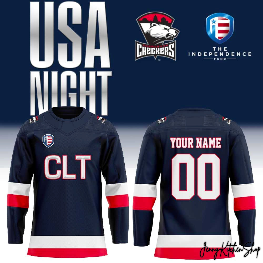 Charlotte Checkers USA Night New Edition Jersey